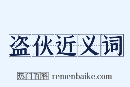 盗伙近义词是什么意思的图片